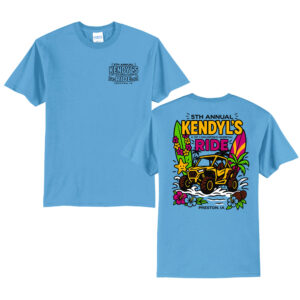 Kendyls Ride Unisex Short Sleeve Tee-Aquatic Blue