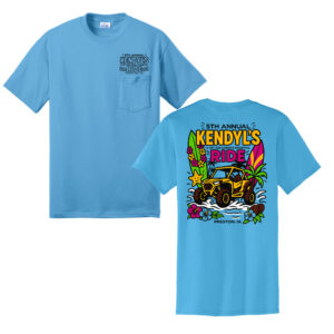 Kendyls Ride Unisex Core Blend Pocket Tee-Aquatic Blue