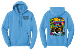 Kendyls Ride Unisex Fleece Hooded Sweatshirt-Aquatic Blue