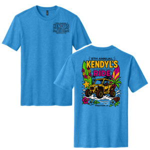 Kendyls Ride Unisex District Premium Tee-Heathered Bright Turquoise