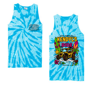 Kendyls Ride Men Tie Dye Tank Top-Turquoise