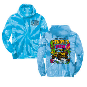 Kendyls Ride Unisex Essential Tie-Dye Pullover Hooded Sweatshirt- Turquoise