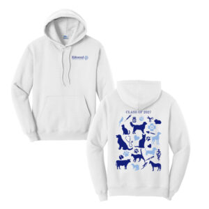 Kirkwood Veterinary Unisex Fleece Hooded Sweatshirt-White