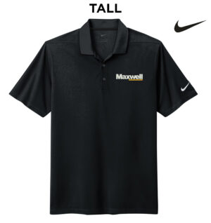 Maxwell Construction Nike Dri-FIT TALL Micro Pique 2.0 Polo Men-Black