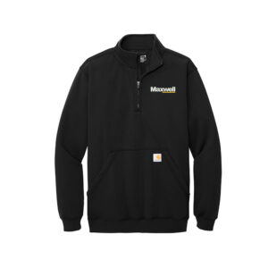 Maxwell Construction Carhartt Men Midweight 1/4-Zip Mock Neck Sweatshirt-Black