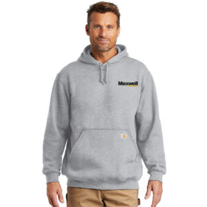 Maxwell Construction Carhartt Men Midweight Hooded Sweatshirt-Heather Grey