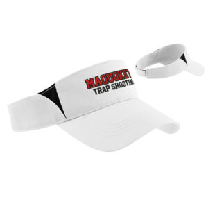 Maq Trap Sport-Tek Dry Zone Colorblock Visor-White/Black