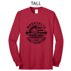 Maq Trap Tall Cotton Long Sleeve Tee-Red
