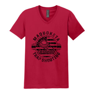 Maq Trap Gildan – Softstyle V-Neck T Men-Cherry Red