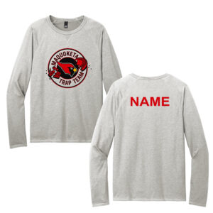 Maq Trap District Adult Featherweight French Terry Long Sleeve Crewneck-Light Heather Grey
