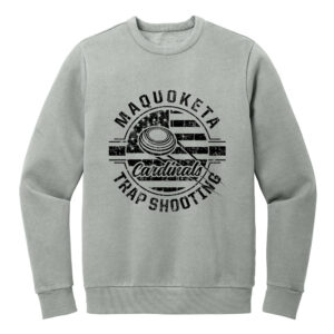 Maq Trap Rah Rah District Wash Fleece Crew Unisex-Gusty Grey