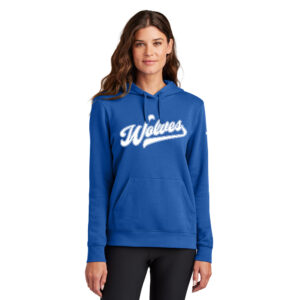 Northwest Nike Women’s Club Fleece Sleeve Swoosh Pullover Hoodie-Game Royal