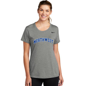Northwest Nike Ladies Team rLegend Tee-Carbon Heather