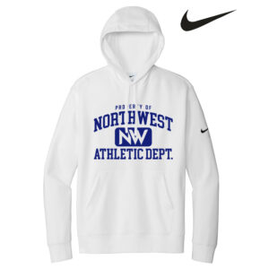 Northwest Nike Club Fleece Sleeve Swoosh Pullover Hoodie Adult-White