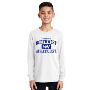 Northwest Youth Cotton Long Sleeve Tee-White