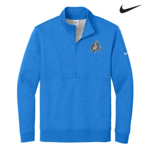 Northwest Nike Club Fleece Sleeve Swoosh 1/2-Zip Men-Light Game Royal Heather
