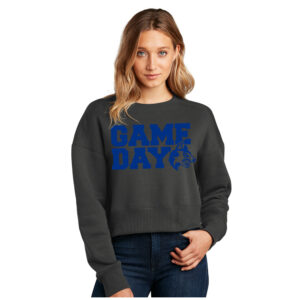 Northwest District Women’s Perfect Weight Fleece Cropped Crew-Charcoal