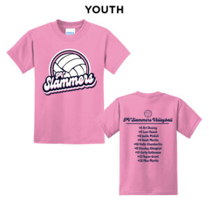 PV Slammers Youth Short Sleeve Tee-Candy Pink