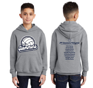 PV Slammers Youth Fleece Hooded Sweatshirt-Athletic Heather