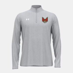 QC Heat BB Under Armour Men Long Sleeve Team Tech 1/4 Zip-Mod Grey