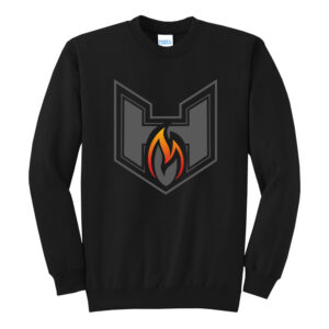 QC Heat BB Unisex Fleece Crewneck Sweatshirt-Black