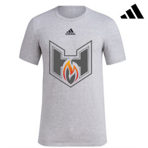 QC Heat BB Adidas Fresh Badge of Sport short sleeve Unisex ringspun cotton Tee – Medium Grey Heather (M-3x)