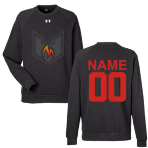 QC Heat BB Under Armour UA Rival Fleece Crewneck Sweatshirt Adult-Black
