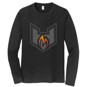 QC Heat BB Unisex Cotton Fan Favorite Long Sleeve Tee-Black