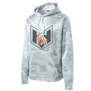 QC Heat BB Sport-Tek Sport-Wick CamoHex Fleece Hooded Pullover Adult-White