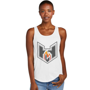 QC Heat BB District Women’s Perfect Tri Relaxed Tank-White
