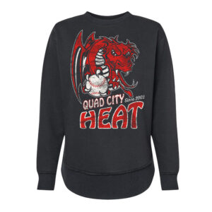 QC Heat BB LAT Women’s Weekend Fleece Crewneck Sweatshirt-Black