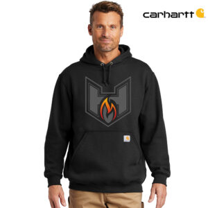 QC Heat BB Carhartt Adult Midweight Hooded Sweatshirt-Black