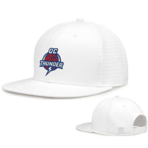 QC Thunder BB The Game Perforated GameChanger Snapback Cap-White