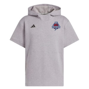 QC Thunder BB Adidas Men NWV Short Sleeve Hoodie- Medium Grey Heather (3xs-3x)