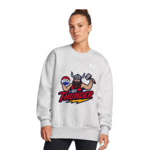 QC Thunder BB Under Armour Women’s UA Icon Fleece Oversized Crew-Distant Grey