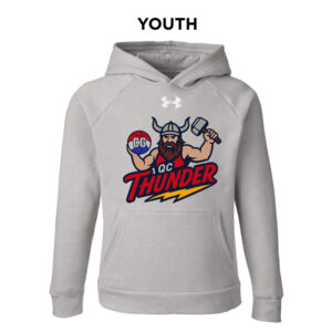 QC Thunder BB Under  Armour Boys/YOUTH UA Rival Fleece Hoodie-Mod Grey
