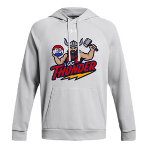 QC Thunder BB Under Armour UA Rival Fleece Hoodie Men-Mod Grey Light Heather