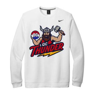 QC Thunder BB Nike Club Fleece Crew Men-White