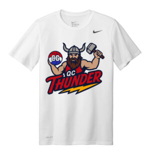 QC Thunder BB Nike Team rLegend  Short  Sleeve performance  T shirt Men-White