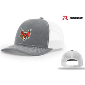 QC Heat Richardson Pro Mesh Adjustable Trucker Cap Split-Heather/White