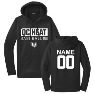 QC Heat Sport-Tek Sport-Wick Fleece Hooded Pullover Men-Black