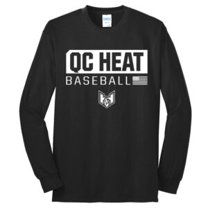 QC Heat Unisex Cotton Long Sleeve Tee-Black