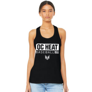 QC Heat  Bella Canvas Women’s Relaxed Fit Racerback Tank-Black