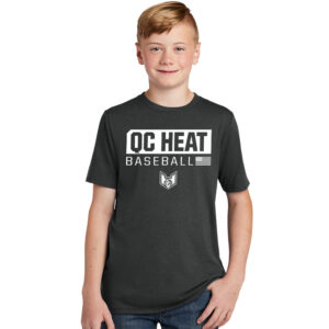 QC Heat Youth Premium Short Sleeve Tee-Black Frost