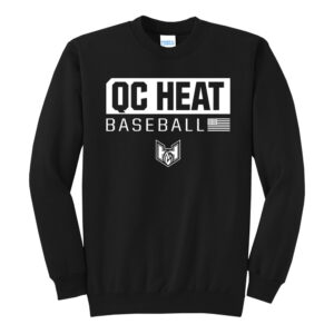 QC Heat Unisex Fleece Crewneck Sweatshirt-Black