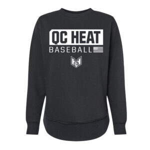 QC Heat LAT Women’s Weekend Fleece Crewneck Sweatshirt-Black