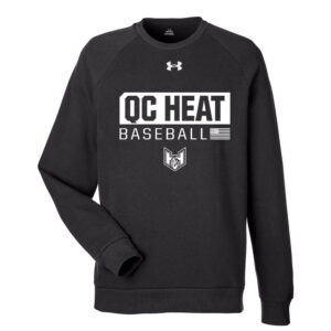 QC Heat Under Armour UA Rival Fleece Crewneck Sweatshirt-Black
