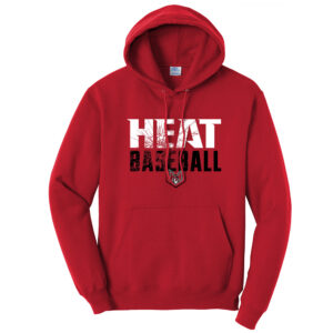 QC Heat Unisex Fleece Hooded Sweatshirt-Red