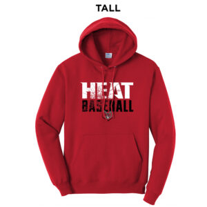 QC Heat Tall Fleece Hooded Sweatshirt-Red