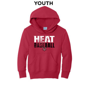QC Heat Youth Fleece Hooded Sweatshirt-Red